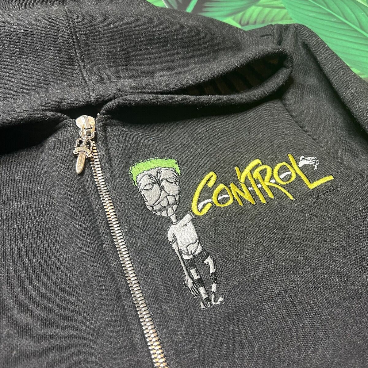 Chrome Hearts Matty Boy Control Beware Zip Up Embroidered Chrome Hearts Matty Boy Control Beware Zip Up Embroidered