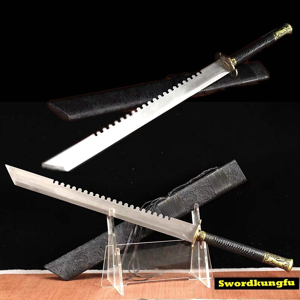Gear Shaped Short Dao Sharp Chinese KUNGFU Broadsword Sword Carbon