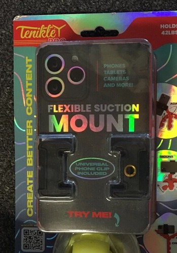 NEW Tenikle Pro Flexible Tripod Bendable Suction Cup Camera & Phone Mount Yellow - Picture 4 of 4