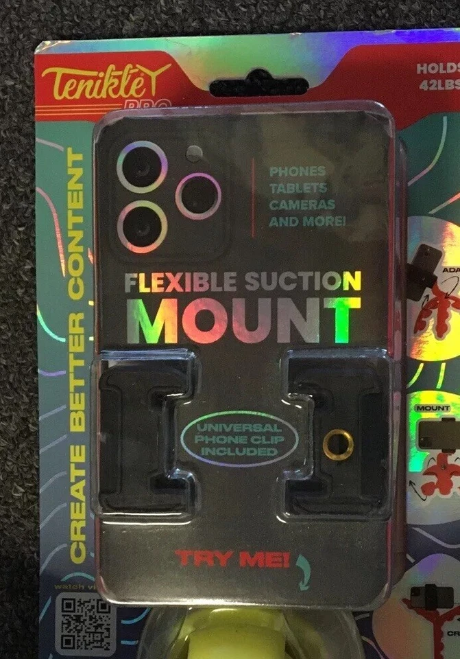 NUEVO Tenikle Pro Trípode Flexible Flexible Ventosa Cámara y Teléfono Montaje Amarillo Foto 4 de 4