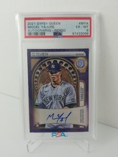 2021 Topps Gypsy Queen Miguel Yajure RC Auto Indigo 45/150 #GQA-MYA PSA 6 EX-MT