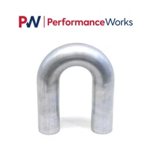 HPS 1-3/8" OD 180 Degree U Bend Aluminum Elbow Pipe Tubing 16 Gauge 2-1/2" CLR
