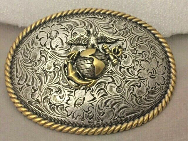 USMC Eagle, Anchor and Globe Western Style Buckle