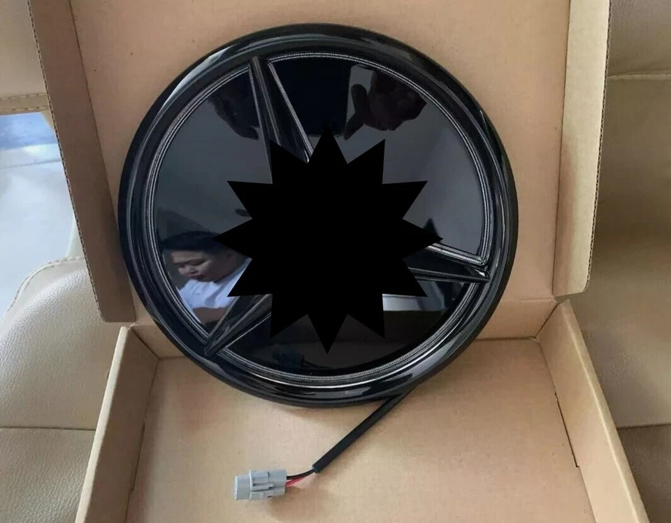 For Mercedes-Benz W205 W212 Illuminated LED Light Front Grille Star Emblem Black - Image 3 of 4