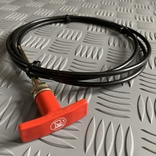 Tractor / Machine Stop Cable, Pull to Stop, 2 Meters, Universal,  T shaped Knob.
