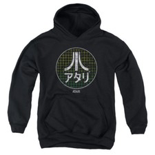 Atari Kids Hoodie Japanese Grid Logo Black Hoody