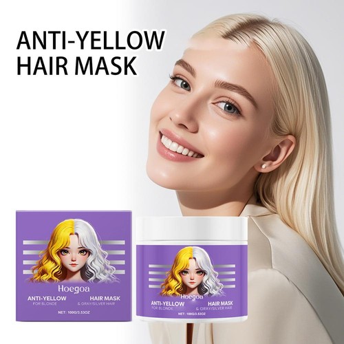 Purple Hair Mask Professional Neutralizes Brass & Yellow Tones For Blonde GXS - Picture 5 of 18