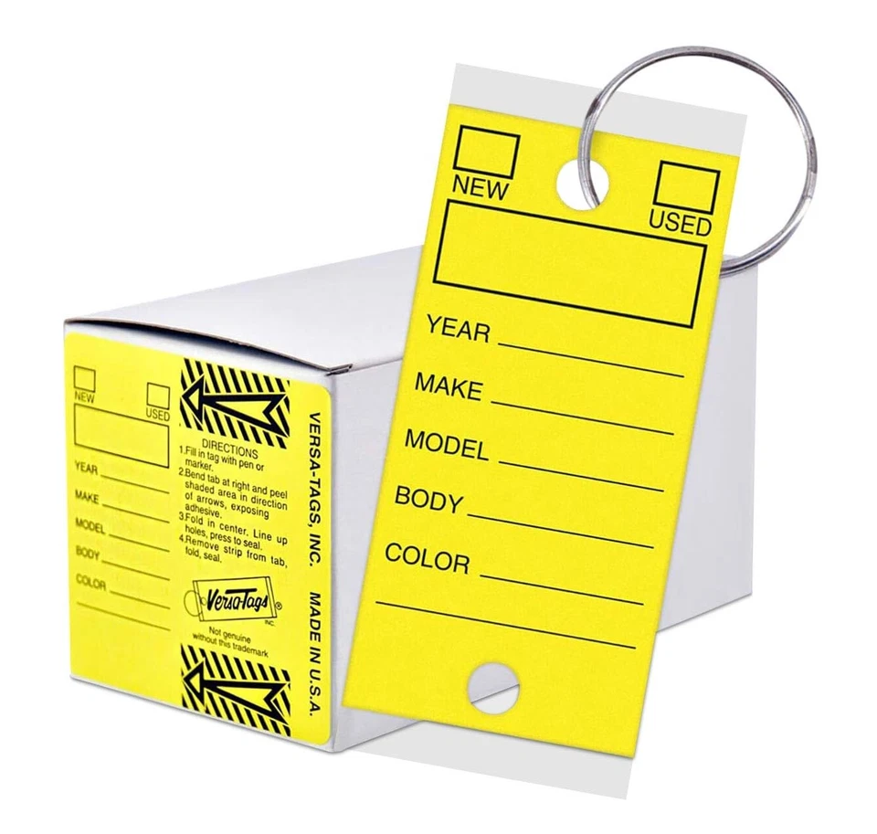 VERSA-TAGS Self Laminating Self Protecting Key Tags with Rings (250 per Box) - Image 2 of 4
