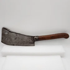Antique Nichols Bros Greenfield Mass. Meat Cleaver Butcher Knife 8" Blade