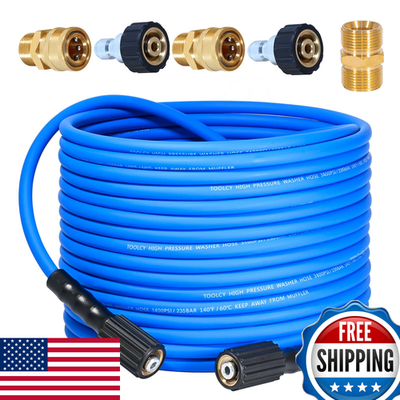 #ad Toolcy Super Flexible Pressure Washer Hose 50Ft 3400 Psi Kink Resistant Power $63.98