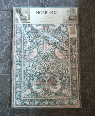 William Morris & Co - 2 Stück waschbare Akzentteppiche - Strawberry Thief - Neu mit Etikett