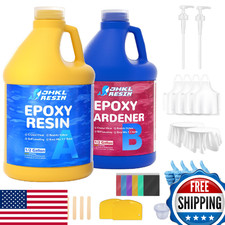 JHKL RESIN Epoxy Resin Kit 1 Gallon Crystal Clear, No Bubble  Not Yellowing Gal
