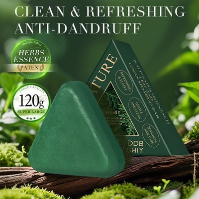 Nature Triangle Shampoo Bar,Seven Green Soap Shampoo, Usman-Grass