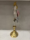 Brass Parrot Statue On Branches, 24” Tall — photo 2