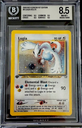 Lugia (1st Edition) graded BGS 8.5 for sale on eBay