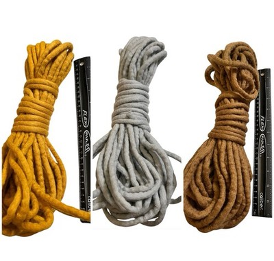 3 Skeins Felted Wool Rope Macrame etc