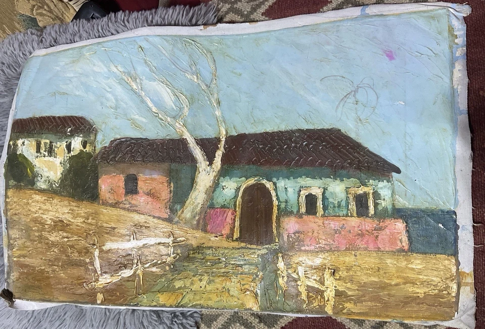 PINTURA AL ÓLEO VINTAGE ROBERT FARRINGTON VENICE BEACH CALIFORNIA ARTISTA Foto 2 de 3