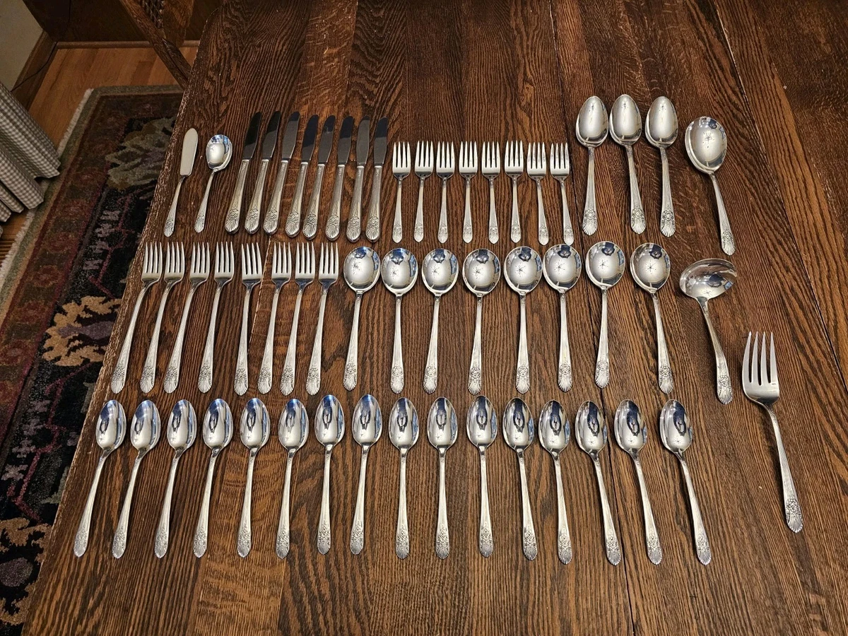 WM ROGERS & SON 61 PC. SET GOLD PLATED FLATWARE - a $400 value | #1696012159