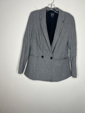Gap Womens Herringbone Blazer Jacket Size 10 Button Up Academic Preppy Office