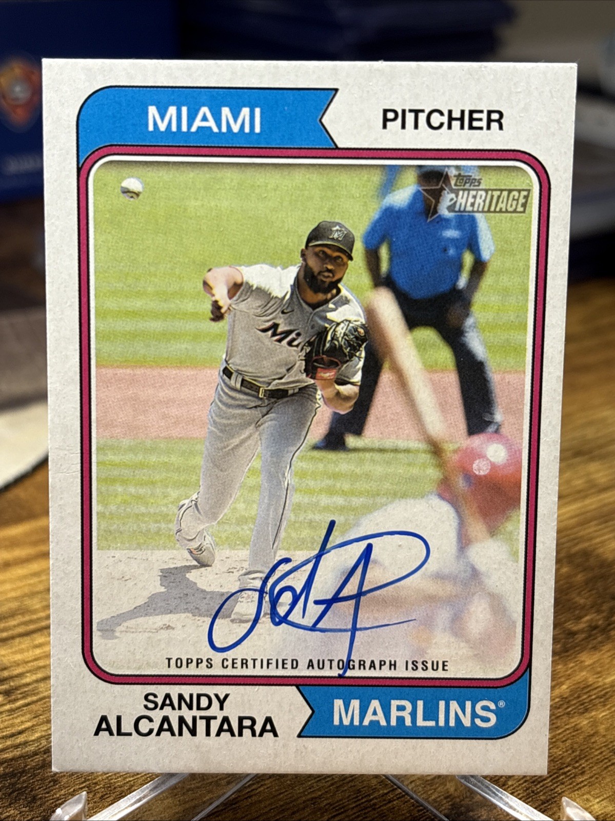 2023 Topps Heritage Real One Sandy Alcantara Auto #ROA-SA C79