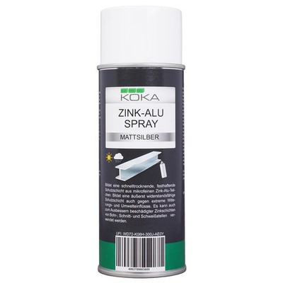 KOKA Zinkspray 400ml Zink Alu Spray Hell Rostschutz Grundierung Korrosionsschutz