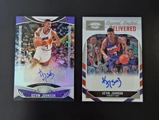 2 Lot / Cards Kevin Johnson CERTIFIED Delivered Basketball AUTO #SSD-KJN #CS-KJ