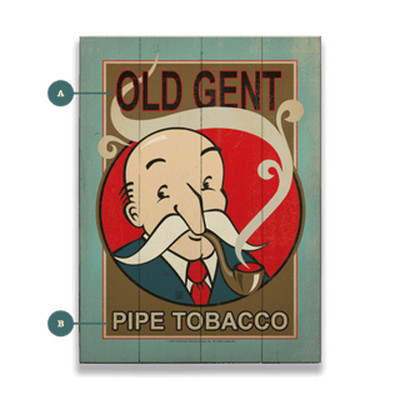 Old Gent Pipe Tobacco Poster Reprint Wood Metal Wall Art Decor
