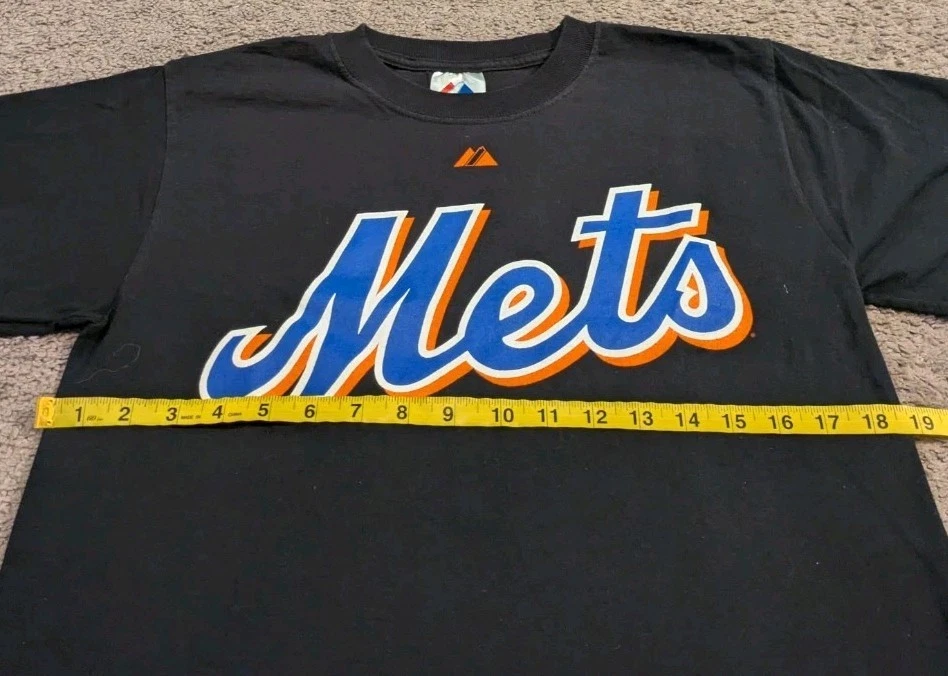 Camiseta deportiva negra mediana para hombre Majestic New York Mets Johan Santana #57 Foto 3 de 4