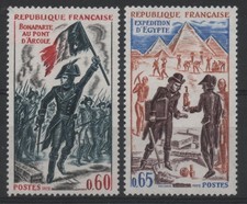 FRANCE 1972: N°1730/1731  BONAPARTE PONT D'ARCOLE/EXPÉDITION D'ÉGYPTE - NEUF**TB