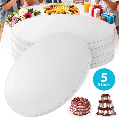 Tortenunterlage 5 Stück Tortenplatte Pappe Cake Board 30cm Nicht Klebend Premium