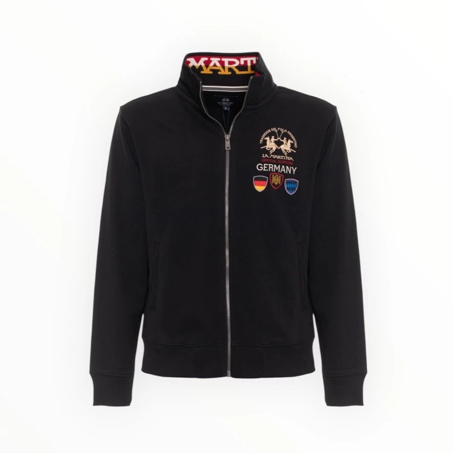Veste à capuche en maille côtelée avec zip - Noir - H&M