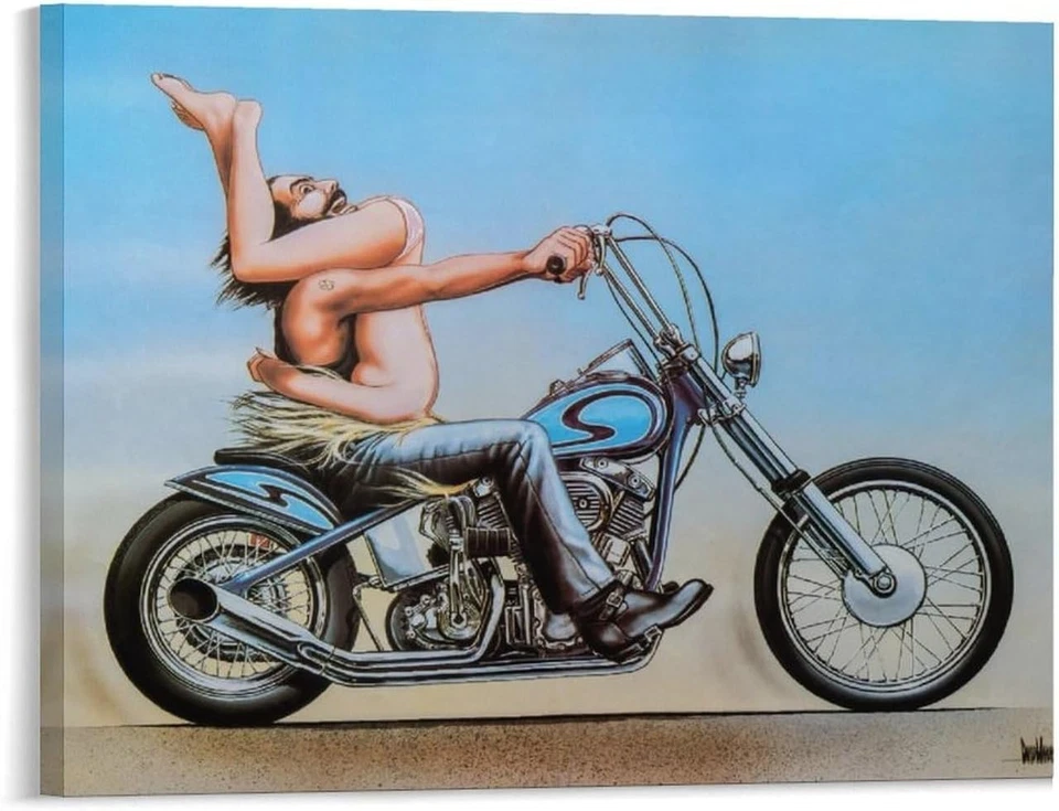 Carteles de impresión de arte de motocicleta David Mann pintura de arte de pared Foto 2 de 3