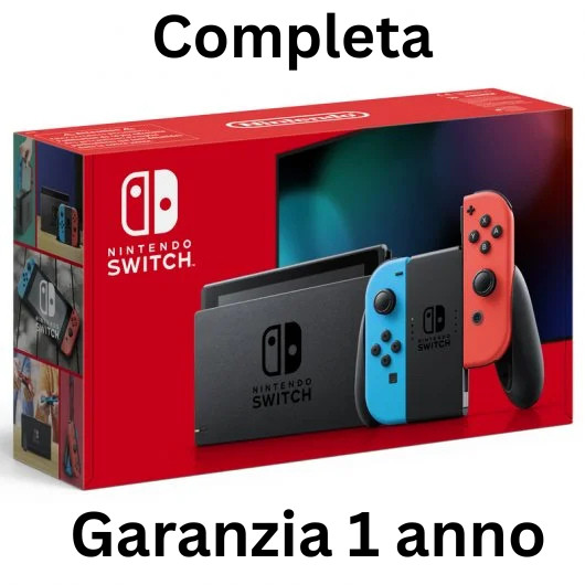 Nintendo Switch Console Blu Rosso Originale Completa Scatola - GARANZIA 12 MESI