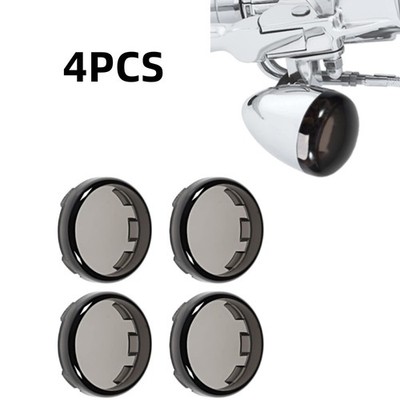 4x Turn Signal Light Lamp Smoke Lens Cover For Harley Davidson Sportster Softail