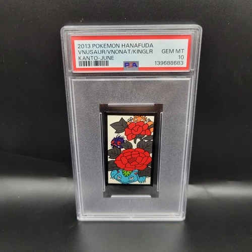 2013 POKEMON HANAFUDA KANTO JUNE KINGLER/VENONAT/VENUSAUR PSA 10