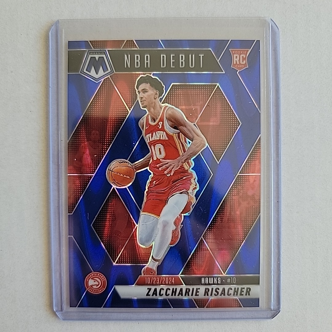 2024-25 Panini Mosaic Zaccharie Risacher #269 RC Rookie Debut Blue Seismic /149