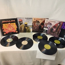 Lot of 6 - 1970s Vintage Black Sabbath Records Albums