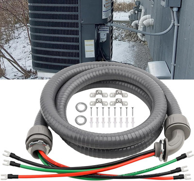 1/2Inch Power Whips Assembly, 6FT Nonmetallic Liquid Tight Flexible Conduit Wire