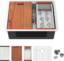 Mocoloo 23 Inch Undermount Kitchen Sink - Stainless Steel Undermount Bar Prep Si