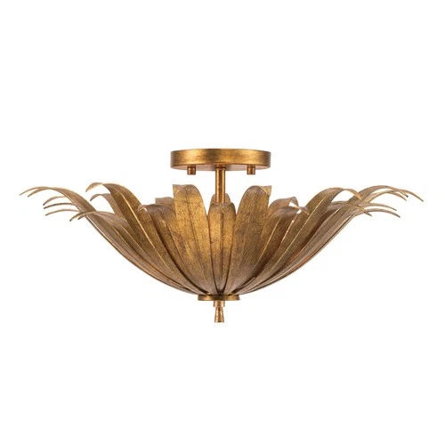 Capital Lighting 249531 Eden 3 Light 18"W Semi-Flush Bowl Ceiling - Gold - Picture 1 of 7
