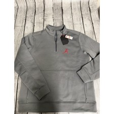 NWT Men's Antigua Alabama Crimson Tide Twist Quarter-Zip Pullover Large Grey