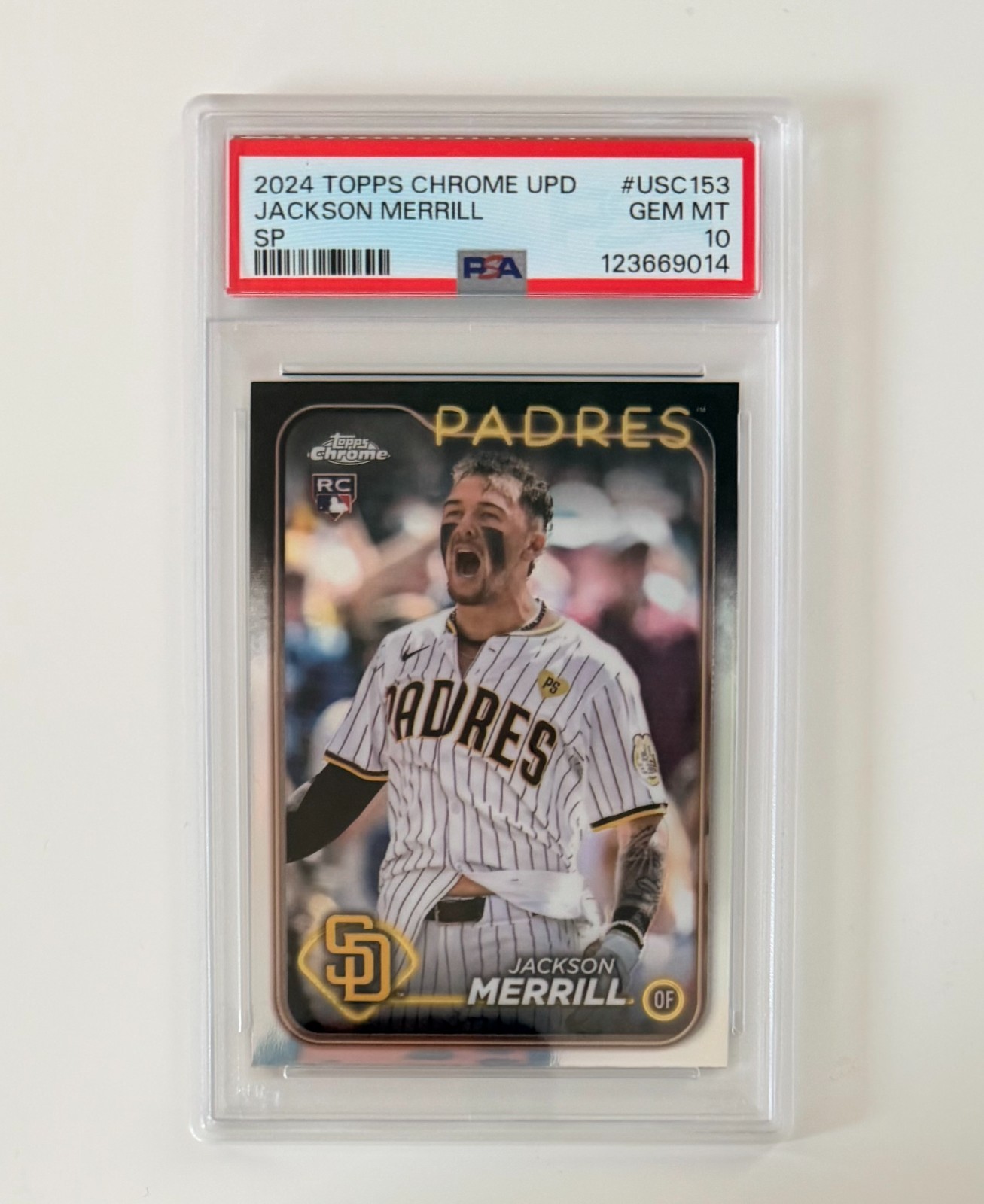 2024 Topps Chrome Update Jackson Merrill Image Variation  #USC153 (RC) PSA 10