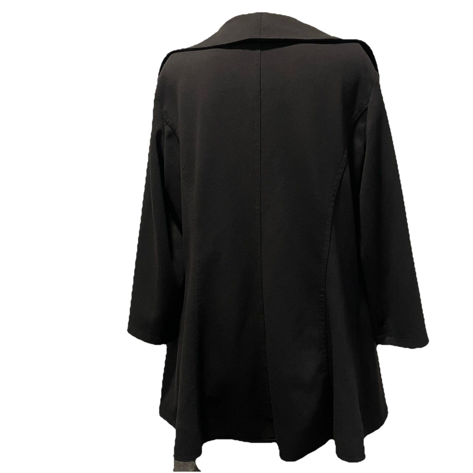 Calvin Klein Solid Black Ponte Open Front Waterfa… - image 2