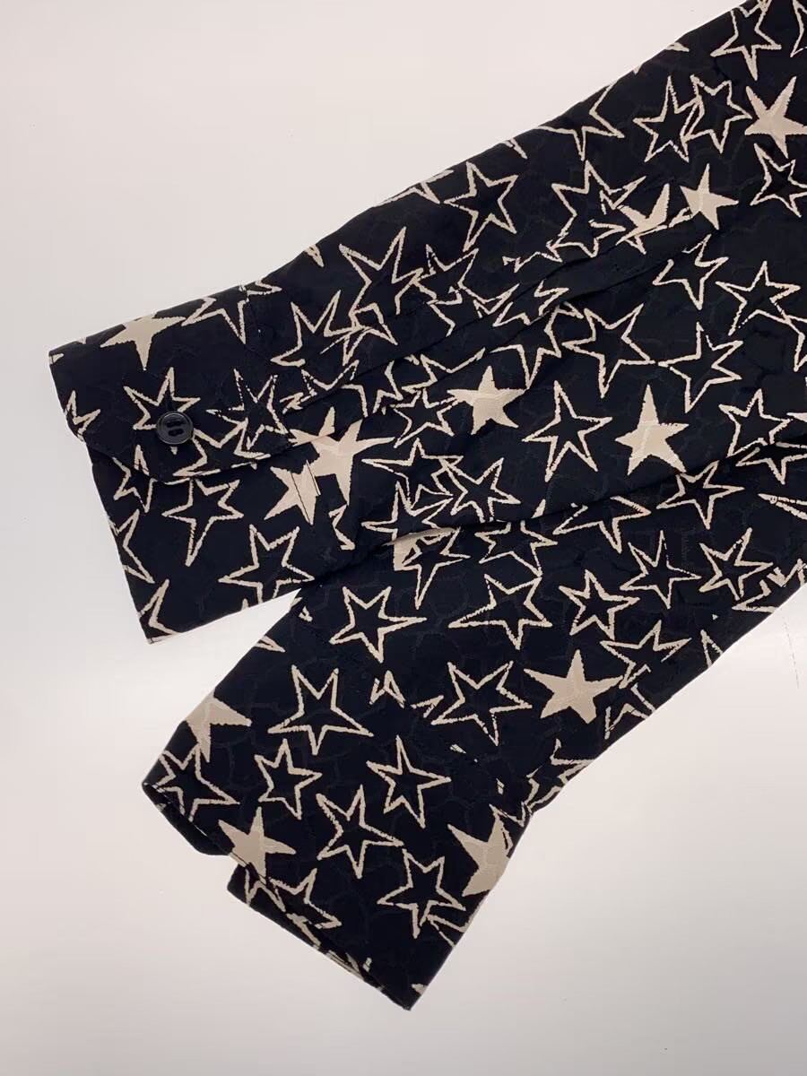 SAINT LAURENT Long Sleeve Shirt, Size 14.5, Silk, Black, All-Over Print, 01SZ 56 thumbnail 6