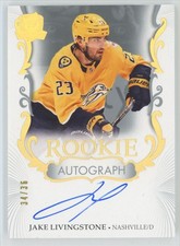 2023-24 UD The Cup Gold Spectrum Foil Jake Livingstone RC Auto 34/36 #106