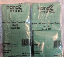 Primary: LOT OF 2 hand2mind Green Foam Base Ten Flats - 20 Total Hundreds Blocks