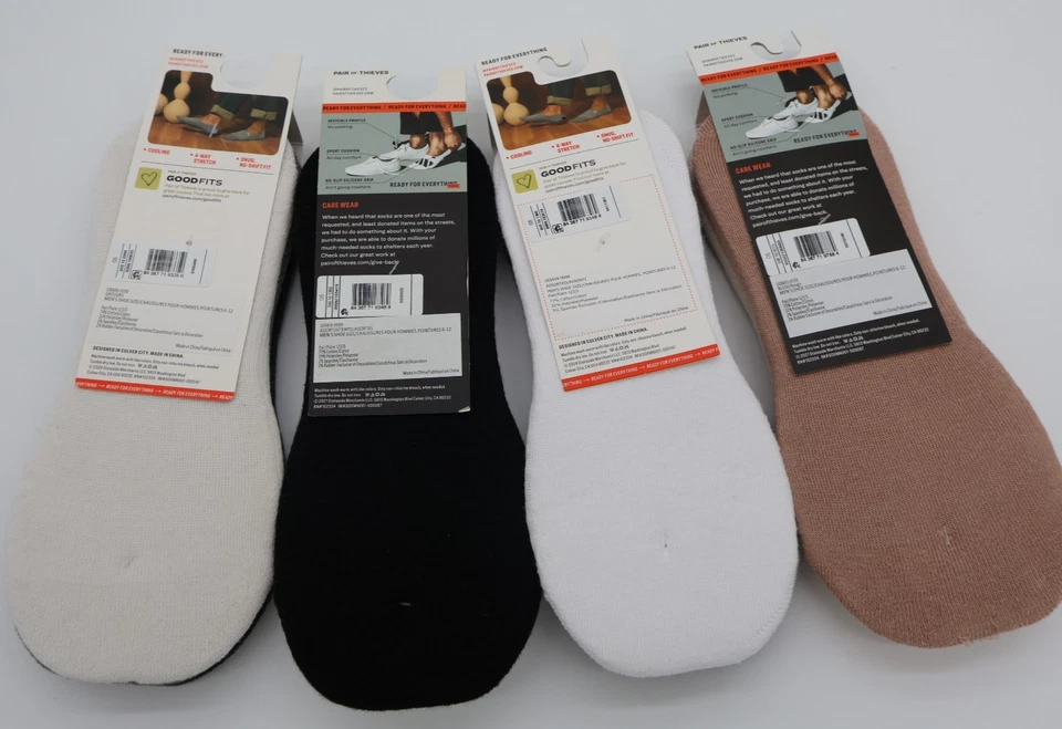 Par de calcetines Thieves para hombre cómodos no show varios colores talla 6-12 nuevos con etiquetas lote de 12 Foto 2 de 3