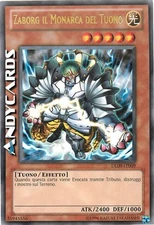 ZABORG THE THUNDER MONARCH (The Thunder Monarch) Rare Green • DL09 IT009 • Unl