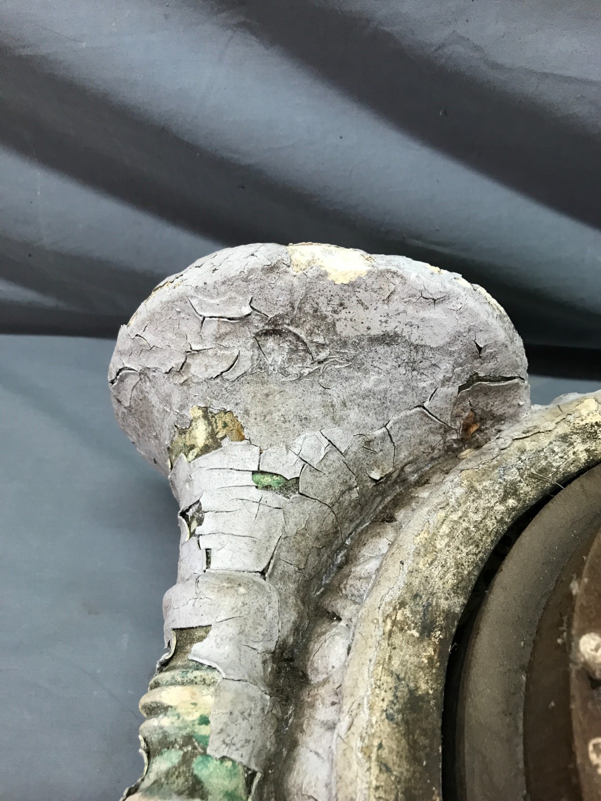 1 Antique VTG Neoclassical Plaster Column Capital Architectural Salvage 1391-25B