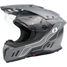 O'Neal Sierra Helmet Echo Black Grey Dual Sport Full Face Pinlock Adult